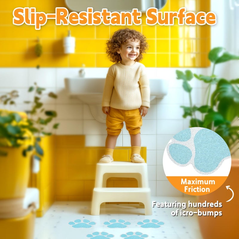 Secopad Non-Slip Bathtub Stickers, 20 Large PCS Safety Bathroom Tubs Showers Treads Adhesive Decals with Premium Scraper (Blue) - Image 2